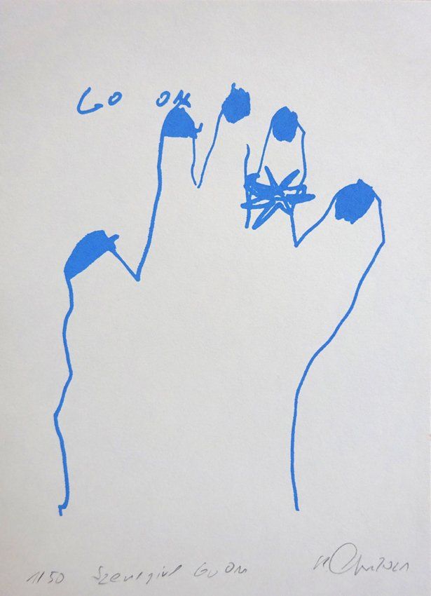 Go On, handprinted silkscreen, edition 50, 16 x 22 cm, lascaux gouache on bookprinting paper, 2021