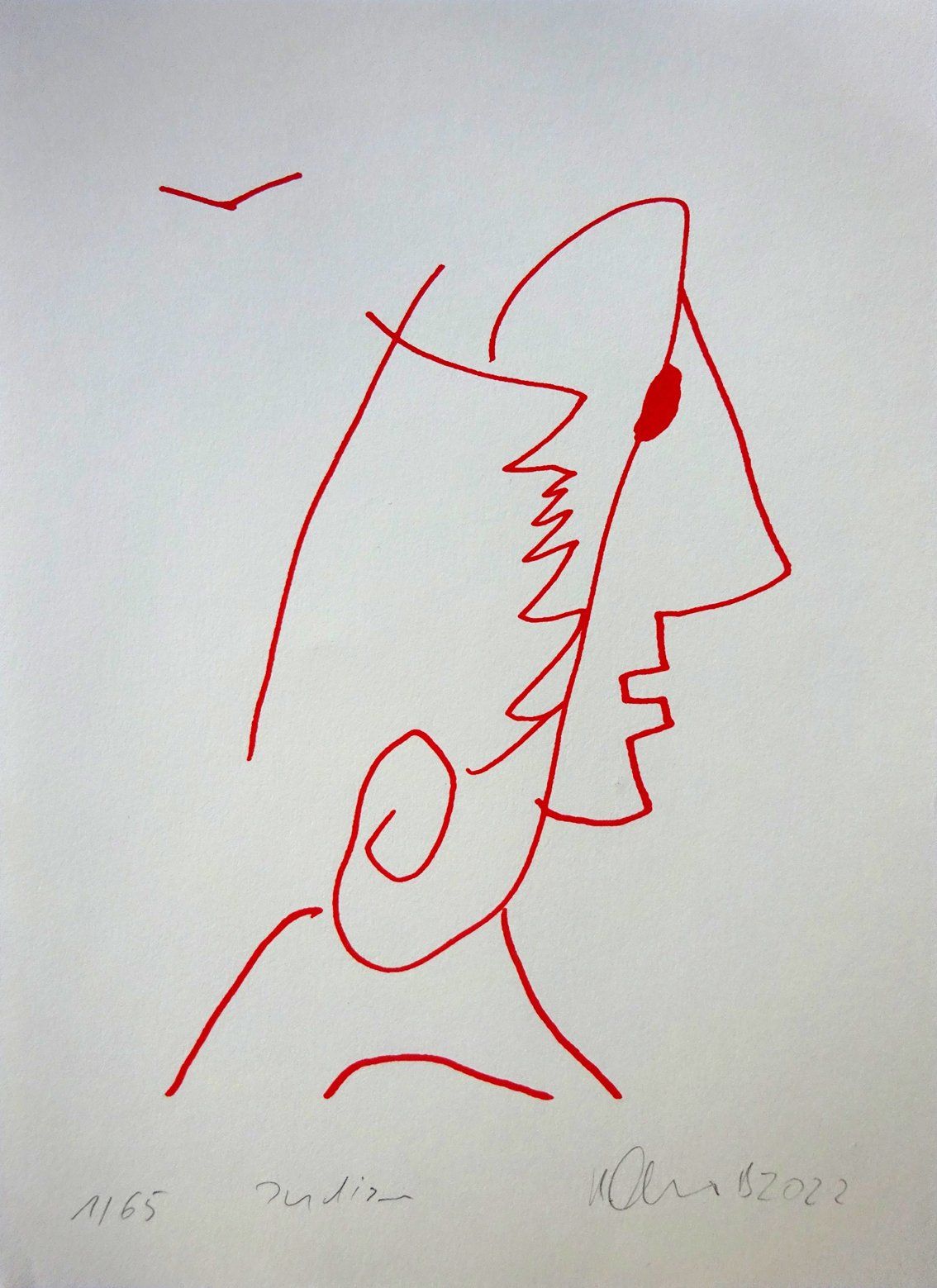 indian red, silkscreen, 16 x22 cm, edition 65, gouache on bookprinting paper, Szenegirl Edition, 2022