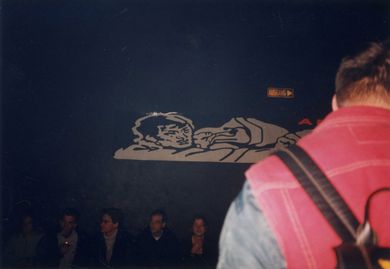 Kung fu Fighter, Clubartposter, SO 36, Berlin, 1997 clubkunst, clubkultur Berlin, Clubartposter