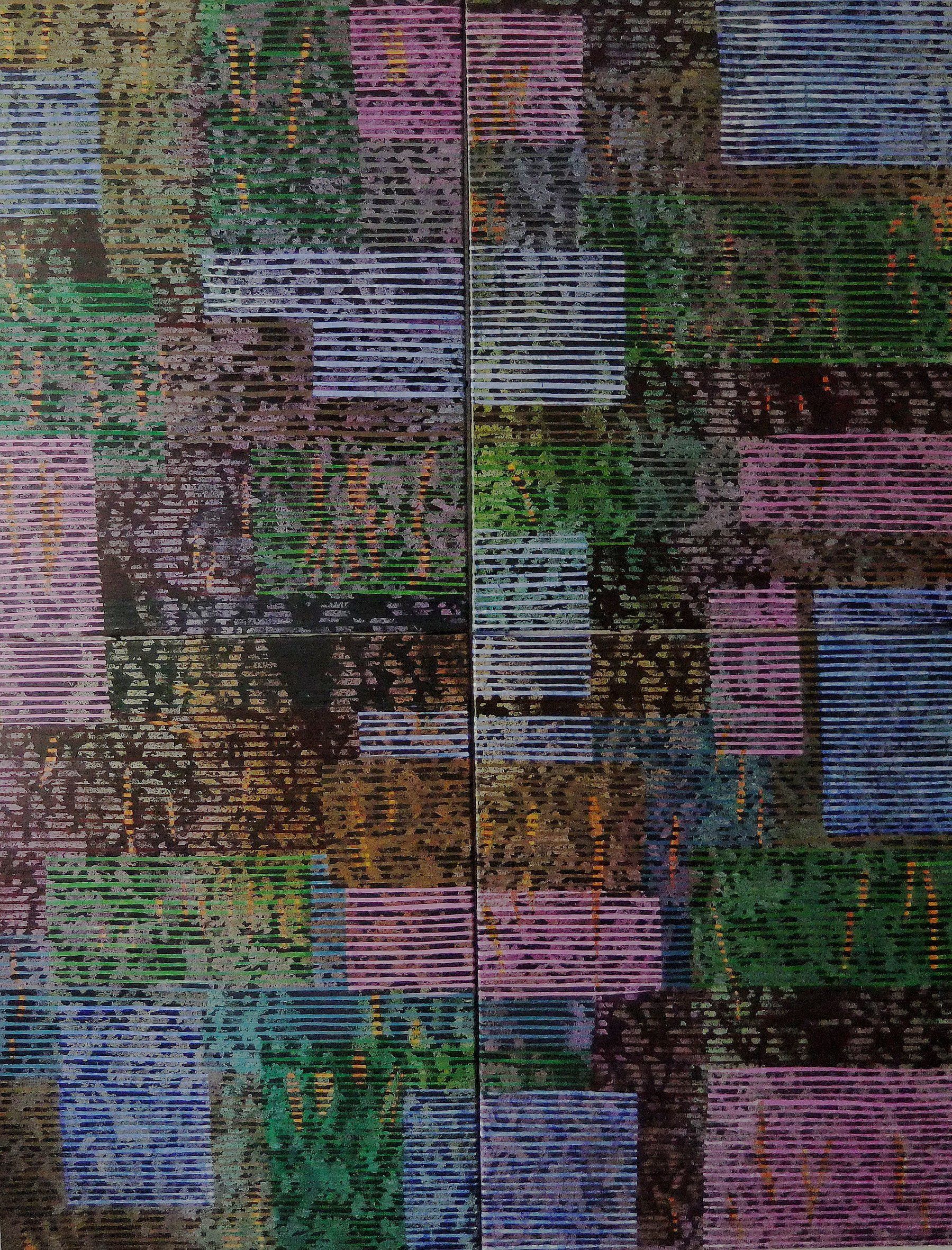 hommage à gela , 4-parts , acryl, black & white fotocopy on canvas, 160 x 120 cm, 2011 Betty Stürmer, remix, painting, collage