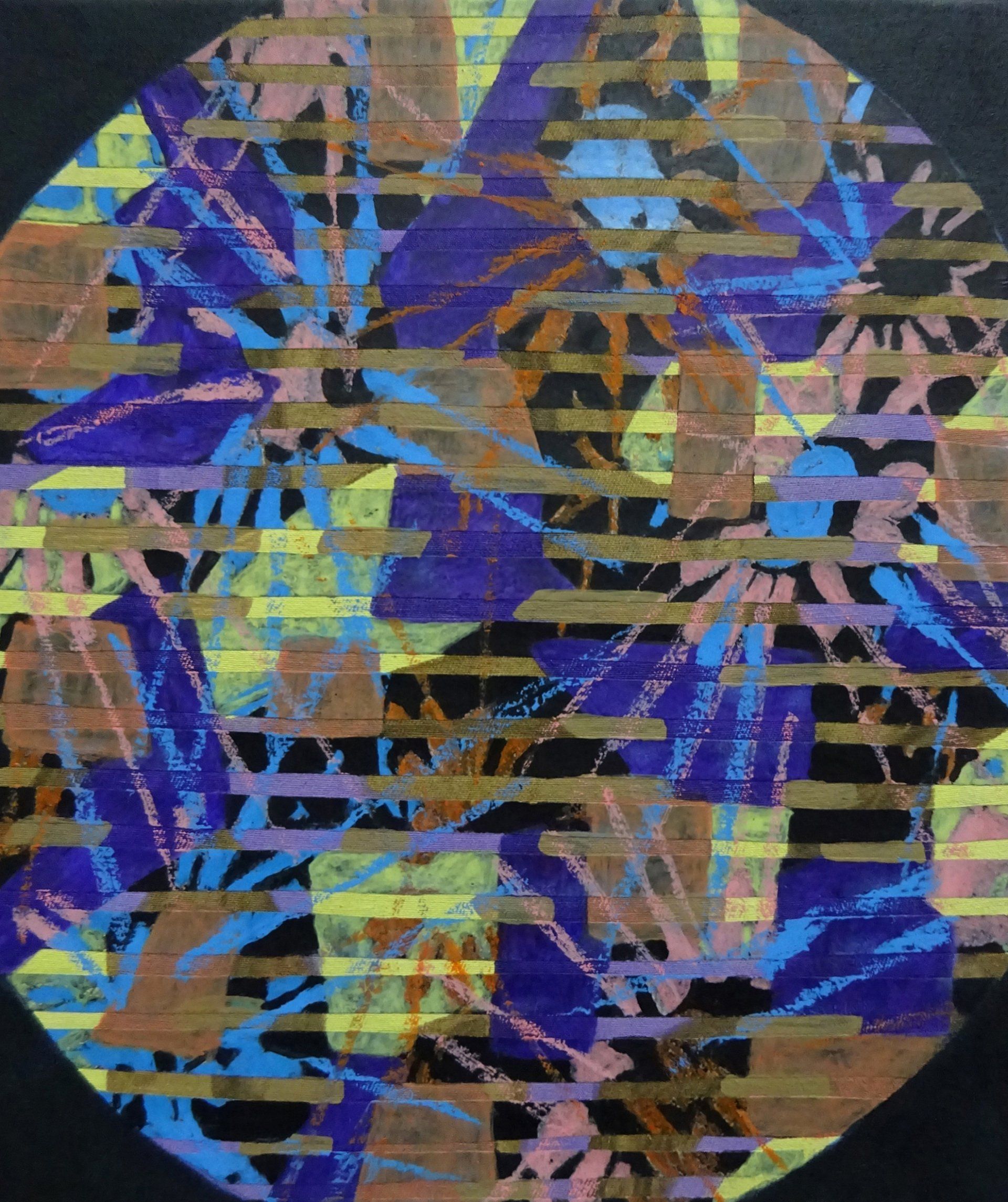 planet flower, 30x35 cm, black&white fotocopy on canvas, 2021 Betty Stürmer, painting, collage