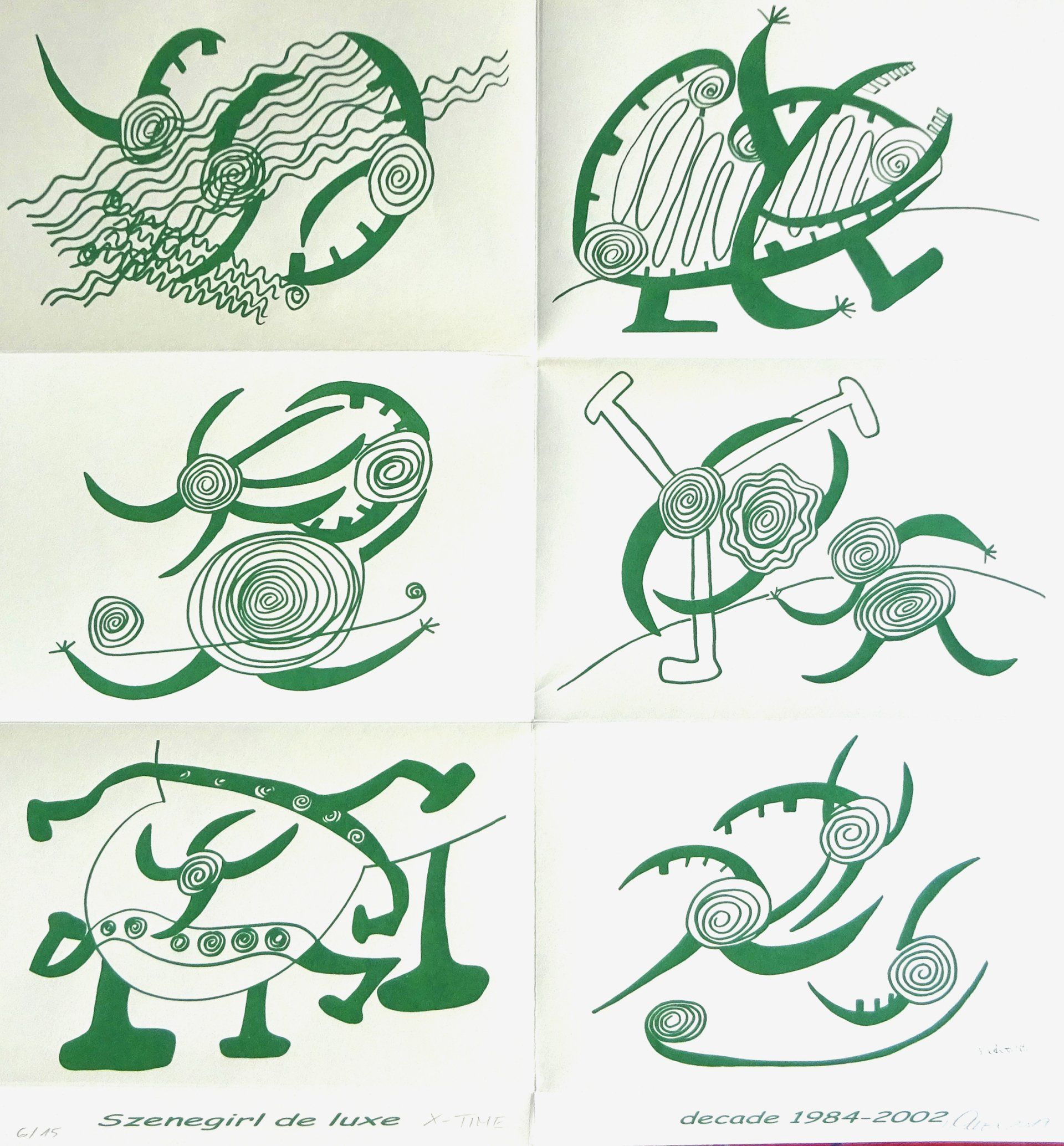 Time - Szenegirl silkscreen foldoutposter I, 47 x 55 cm, 2019, Edition 20