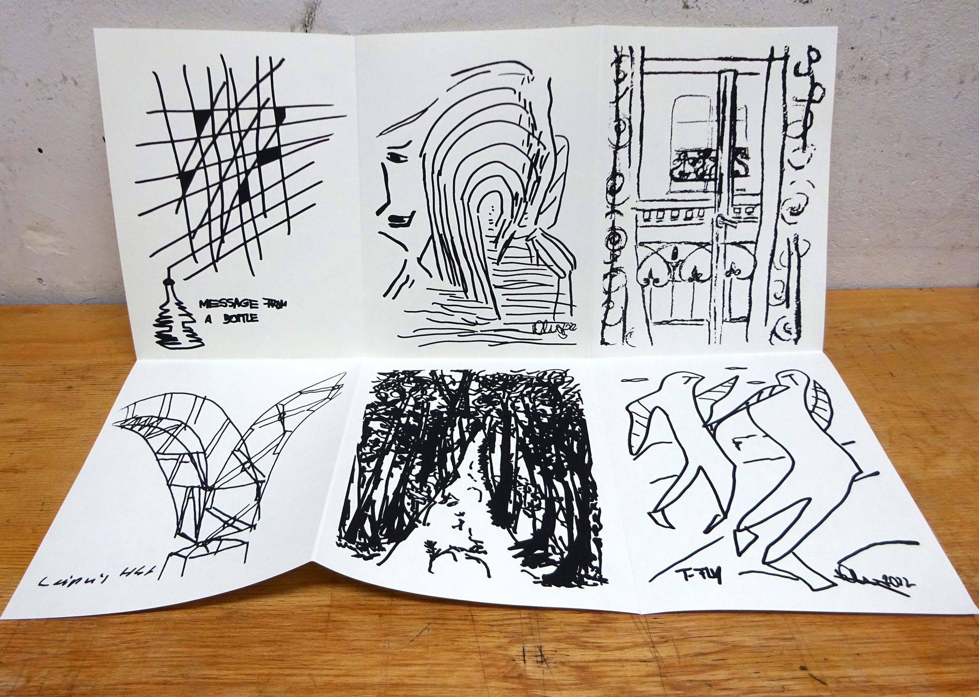 roadmap to szenegirl XVI, Silkscreen, foldoutposter, edition 15, 48x54 cm, lascaux goauche on bookprintingpapaer, 2023, original drawings from 2020-2022