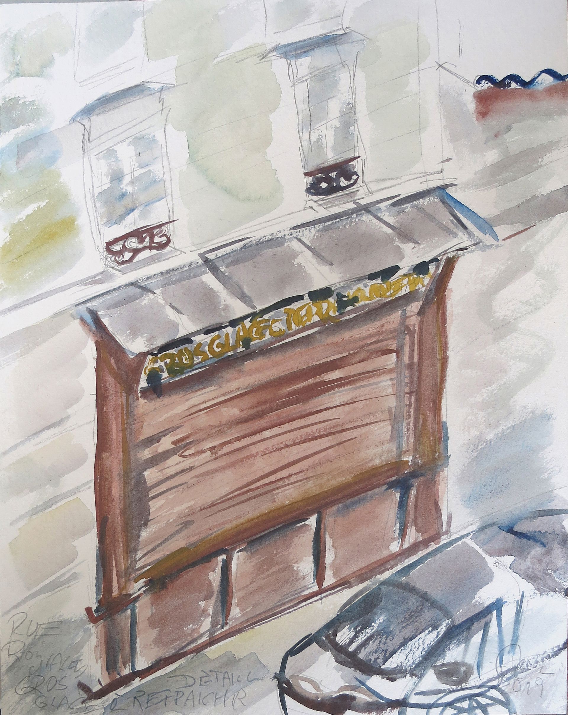 rue du roi d'alger, watercolour, 24x32 on 300gr Hahnemühle, 2019