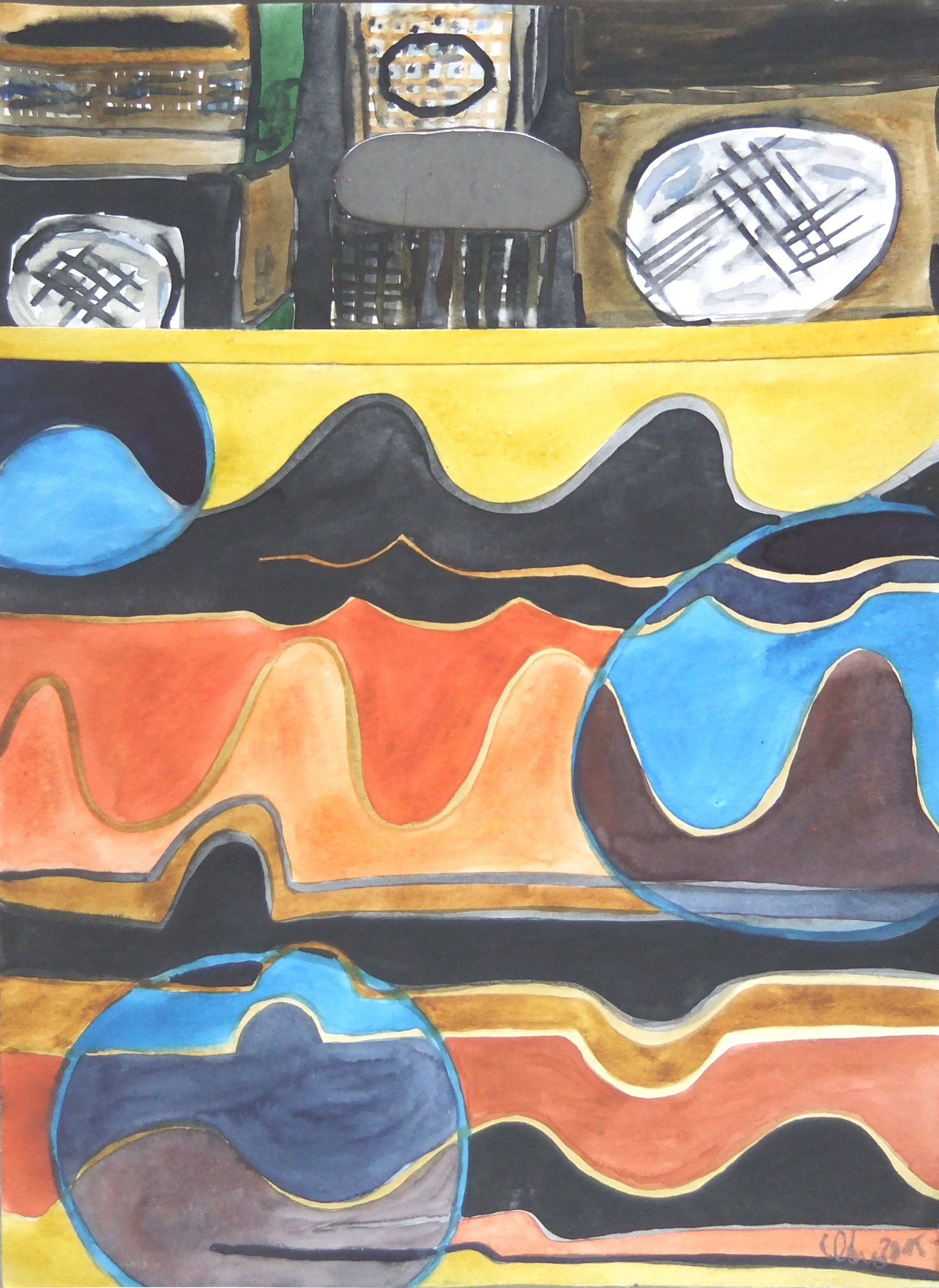 September Soundbag, 42x 30 cm on paper, 2015 Betty Stürmer