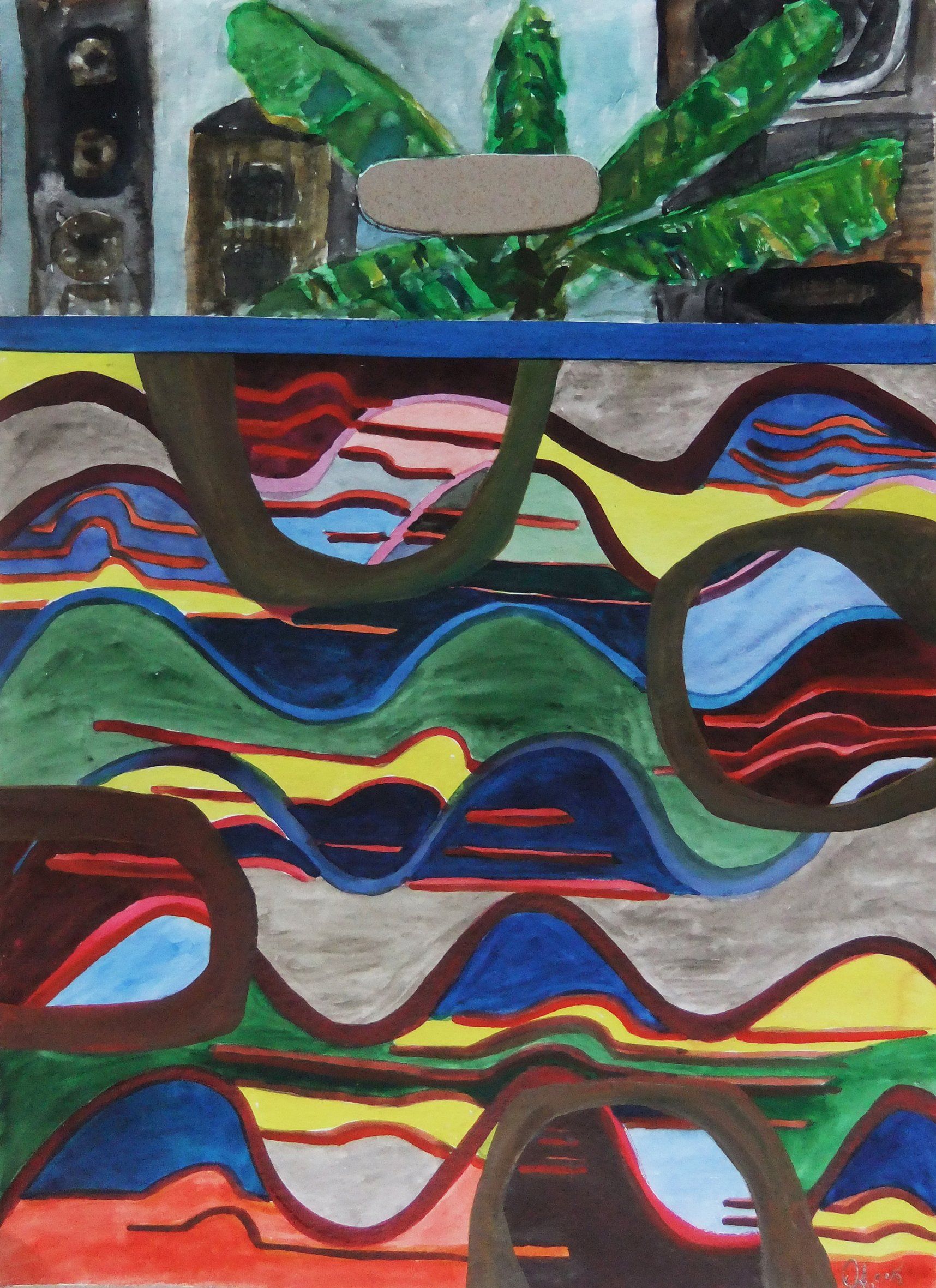 plantene Soundbag, 42x 30 cm on paper, 2015