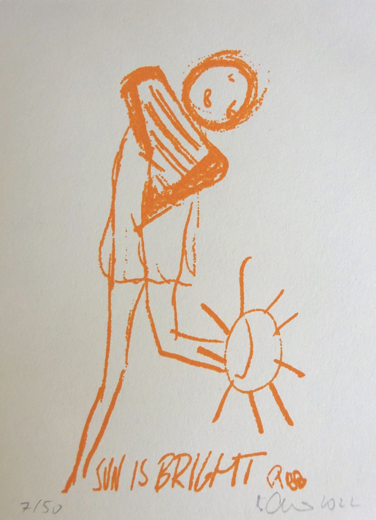Sun is bright, 10 x 14cm, edition 50, goauche on bookprintingpaper, 2022 sold out