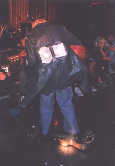 Guitar Monkey concert / Audiokleider by Benoit Maubrey, UFO, Berlin, 1988