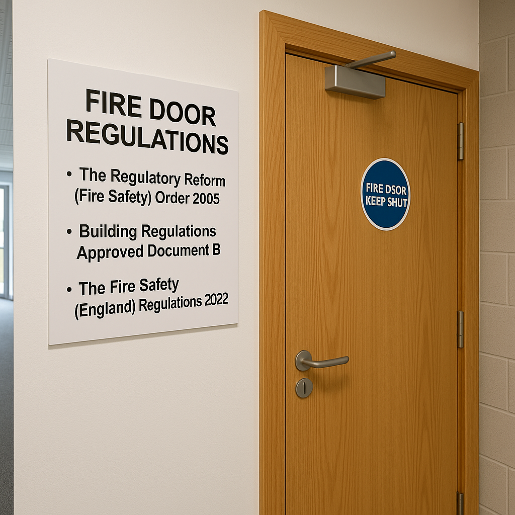 Fire door hinges and seals inspection UK