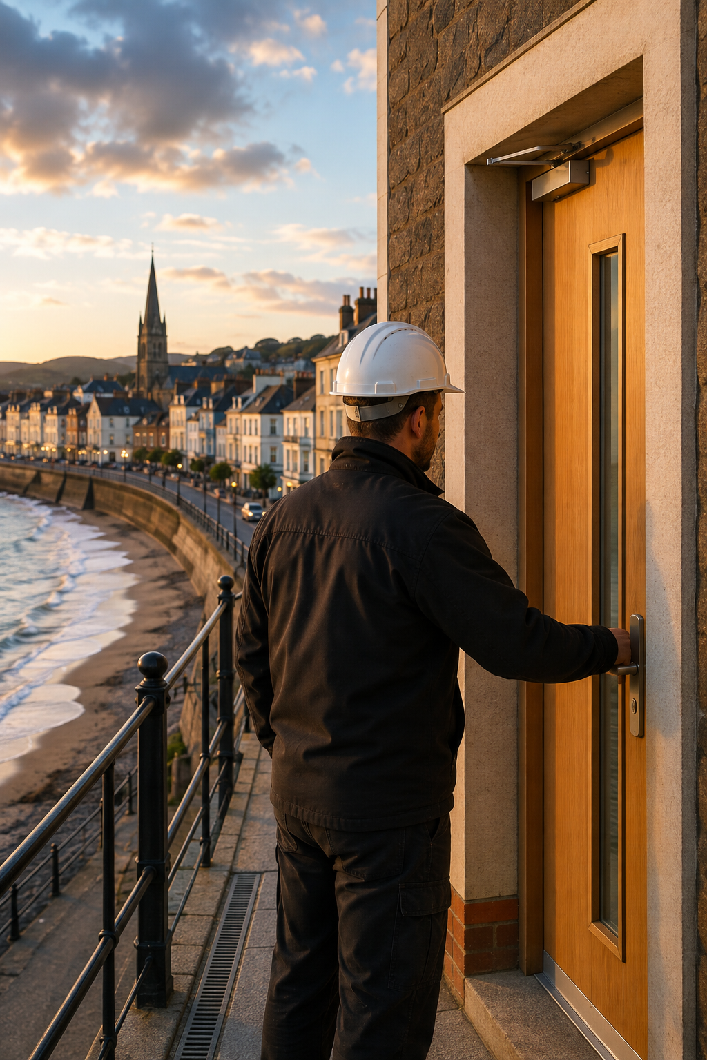 Fire protection specialists in Teignmouth carrying out professional fire door installation and passive fire protection for coastal commercial buildings