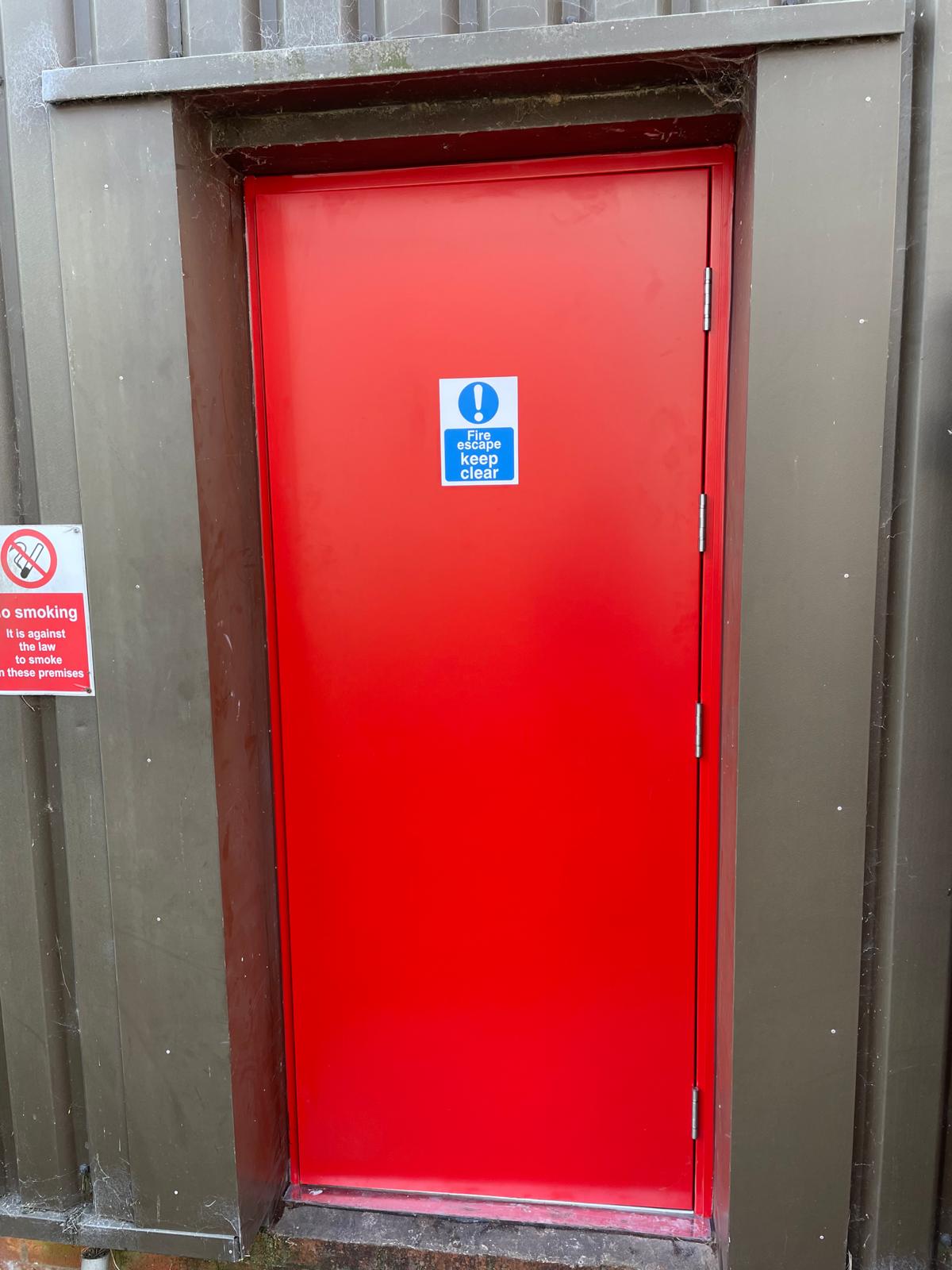 Steel fire door in Exeter