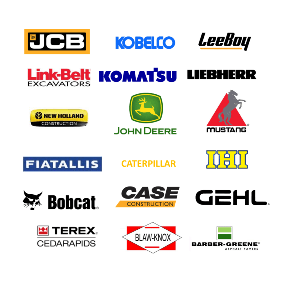 caterpillar kobelco leeboy linkbelt john Deere bobcat