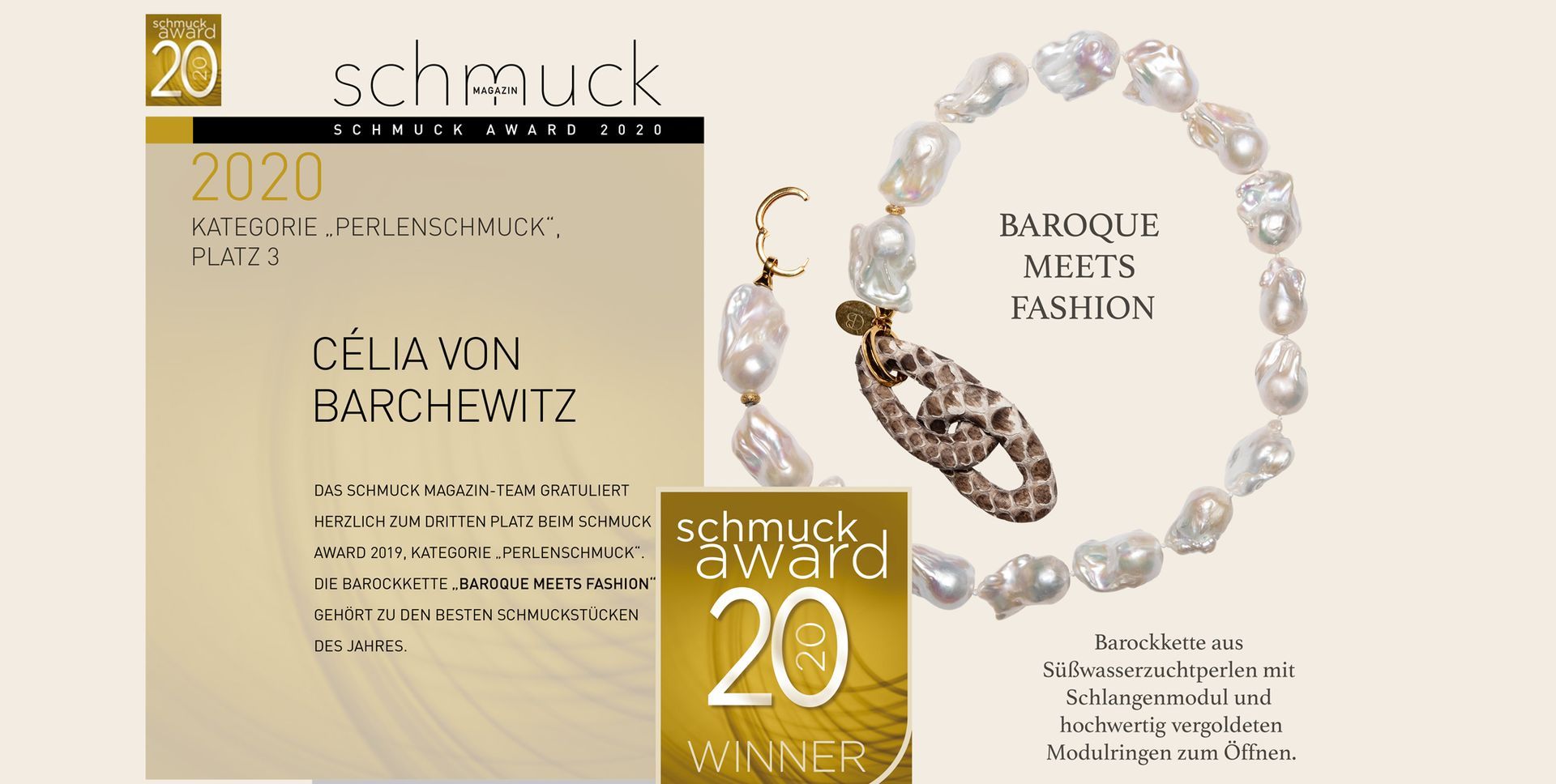 Schmuck Award, Gewinner 3. Platz
