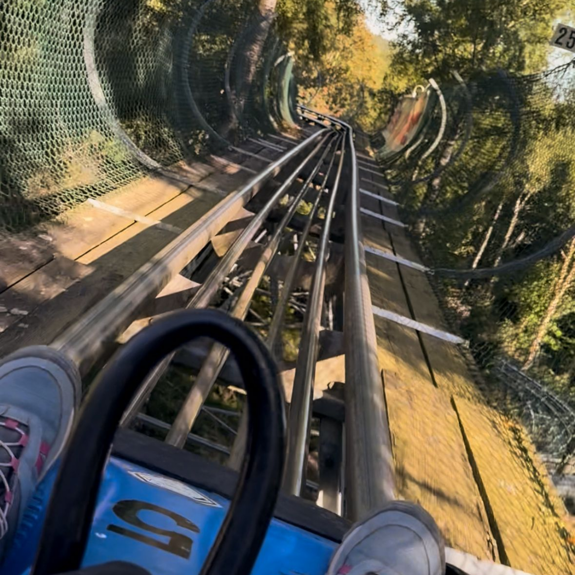 Blick auf die Brocken-Coaster Bahn