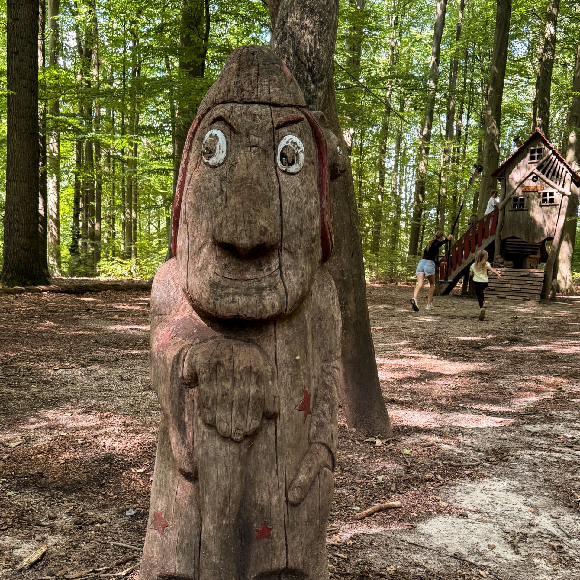 Schleswig-Holstein mit Kind Naturerlebnis Grabau Blick auf den Waldspielplatz