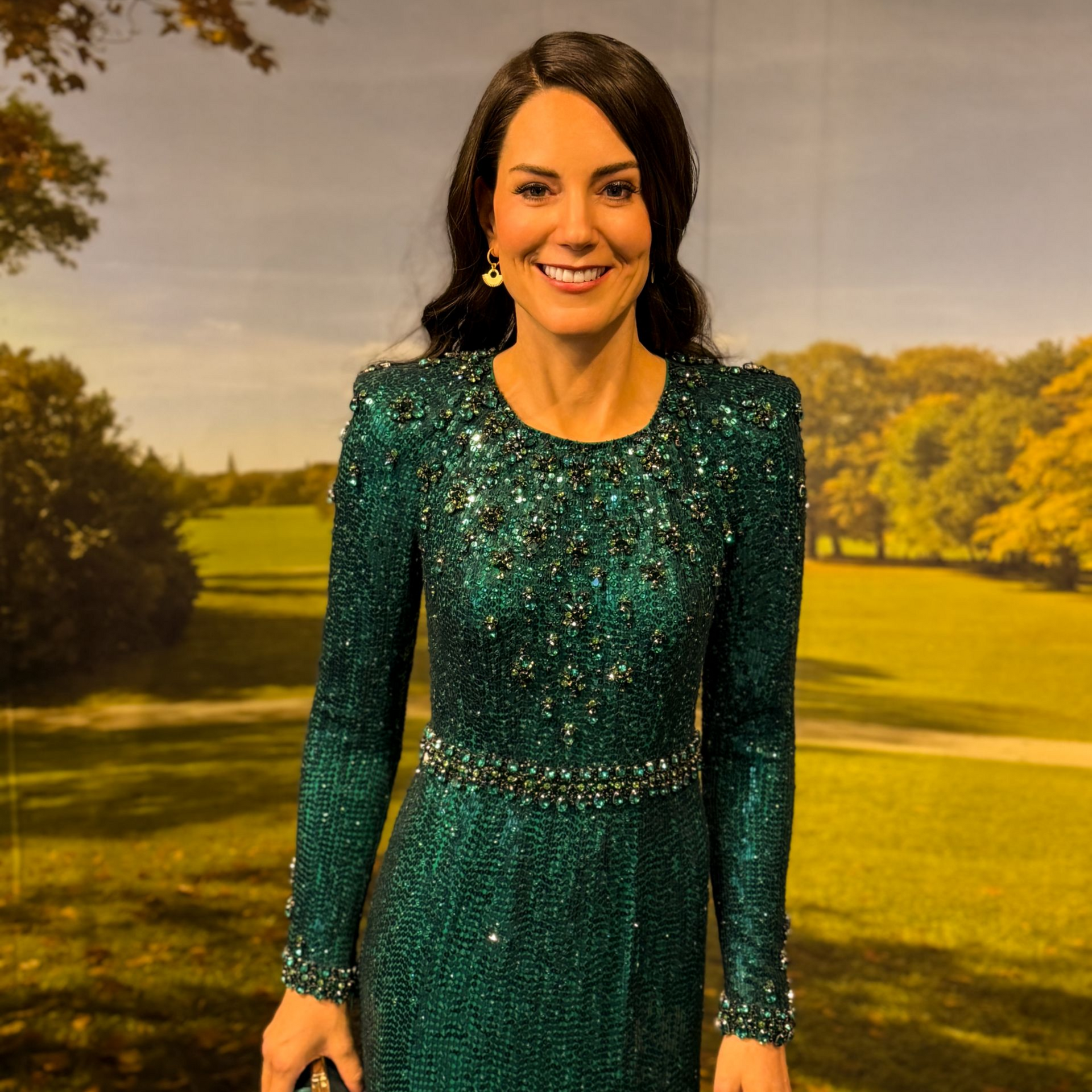 Blick auf eine Wachsfigur von Catherine Princess of Wales