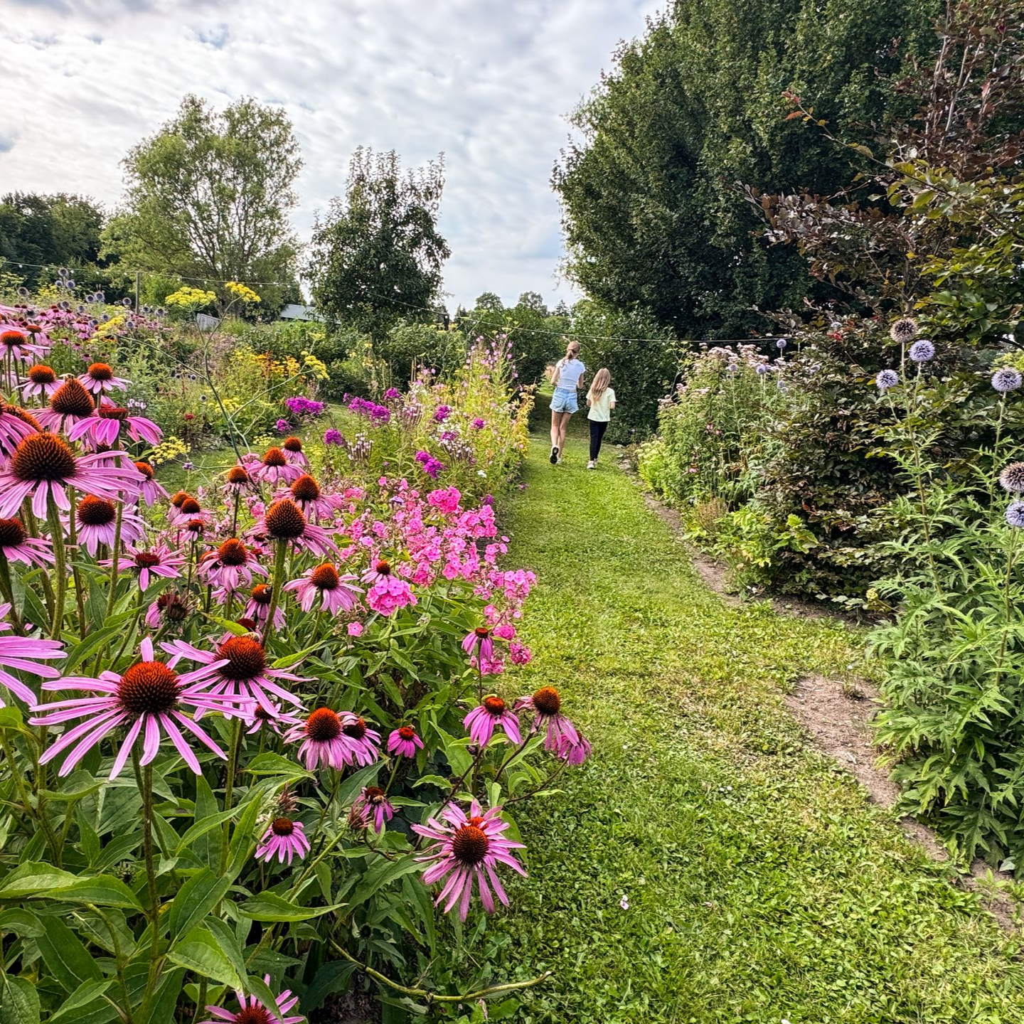 Schleswig-Holstein Tipp Projekt Vielfalt zwei Kinder gehen durch den Garten