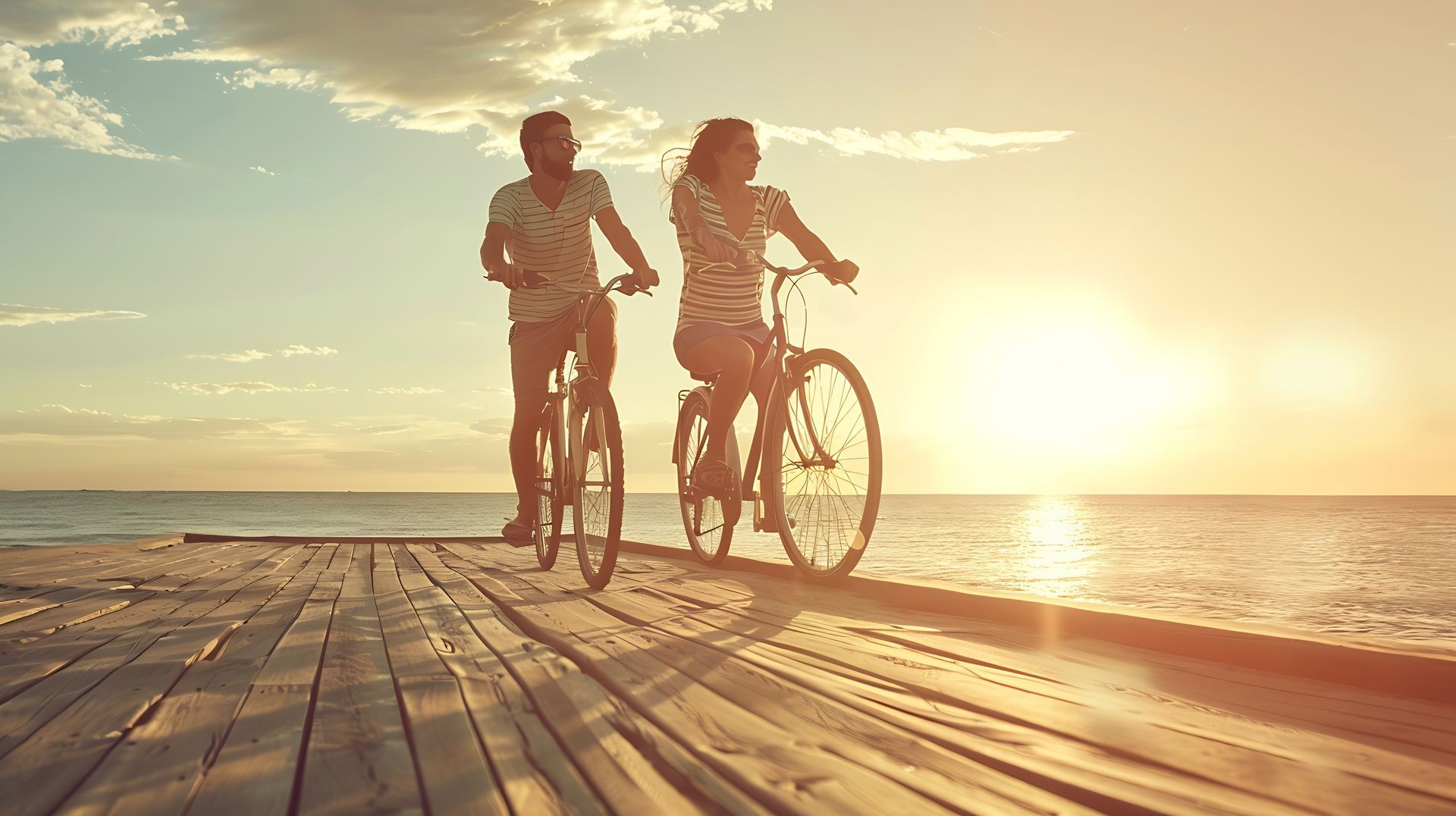 Mit dem E-Bike zum Sonnenuntergang