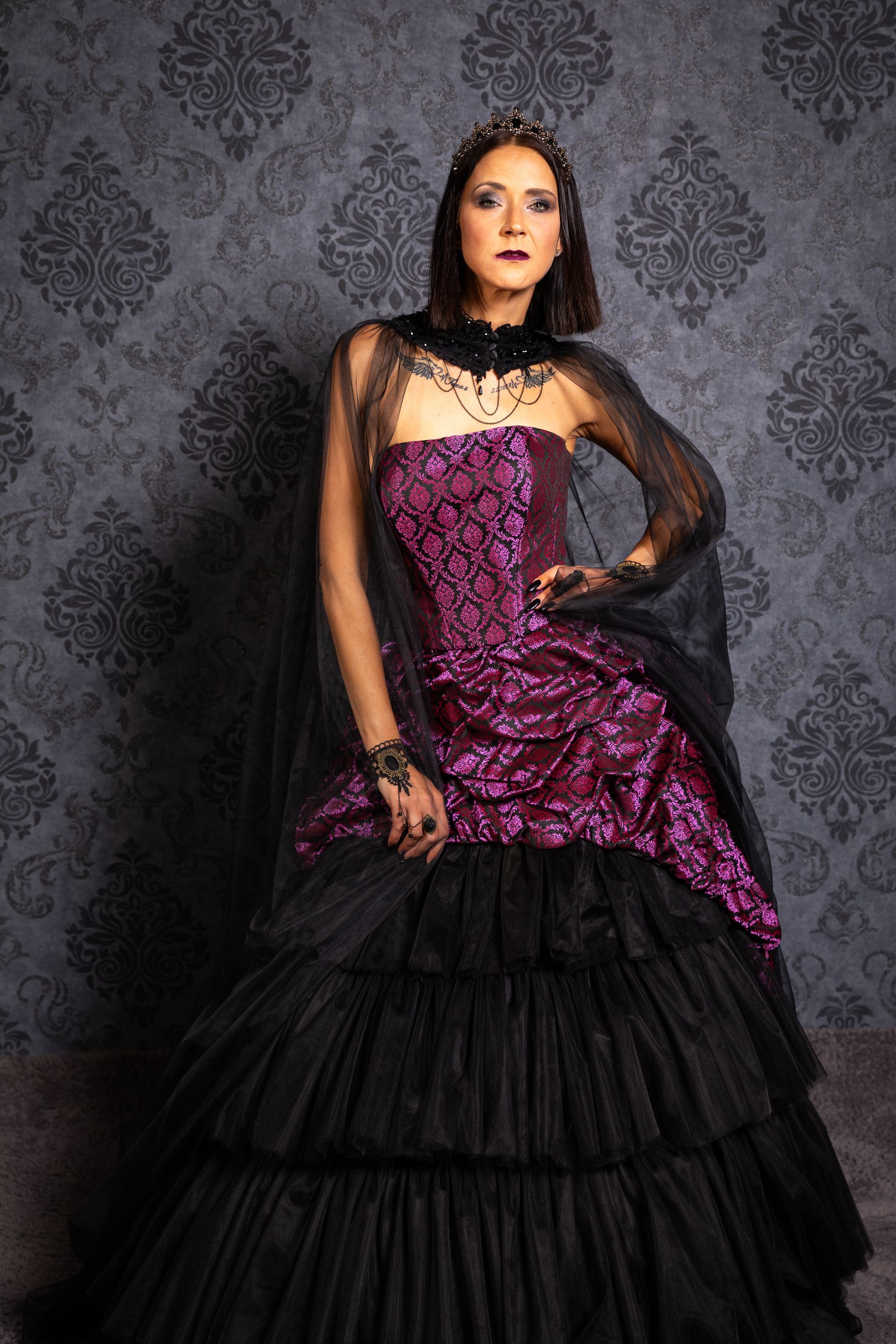 Steampunk Gothik Brautkleidschwarz Gehrock
