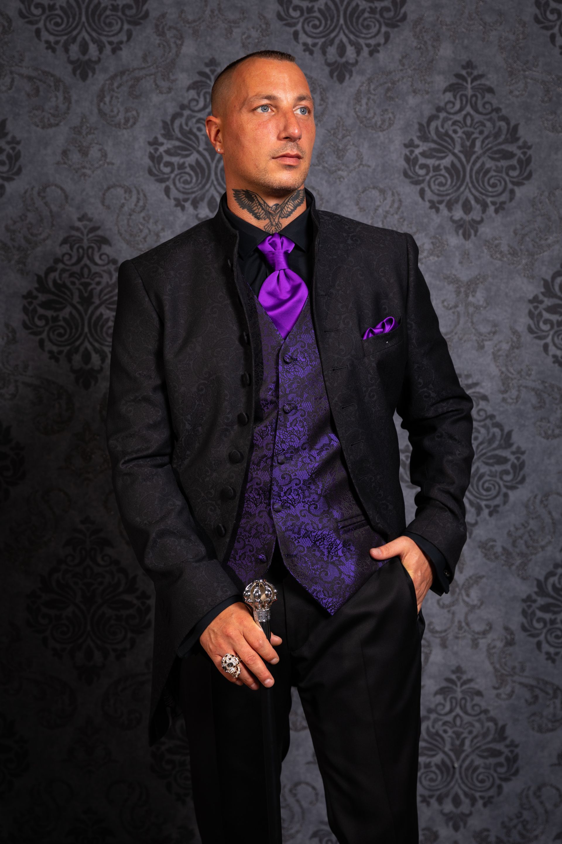 Steampunk Gothik Brautkleidschwarz Gehrock