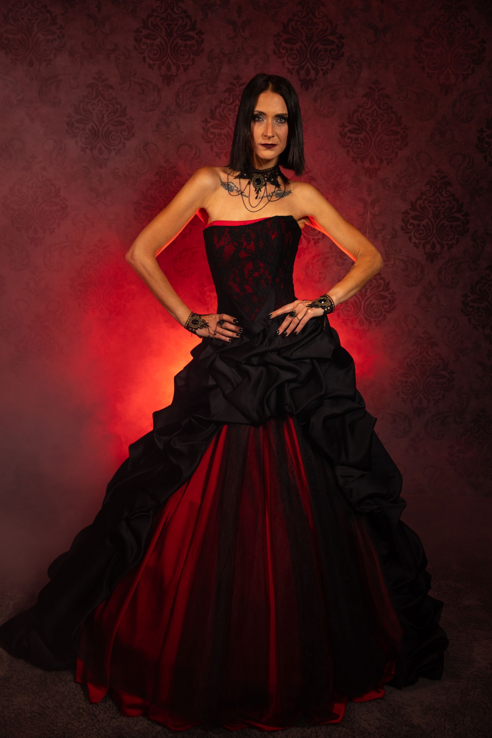 Steampunk Gothik Brautkleidschwarz Gehrock