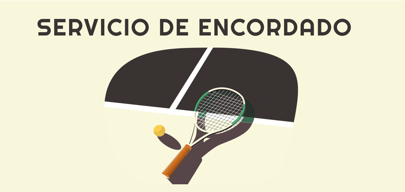Servicio de encordado de raquetas de tenis
