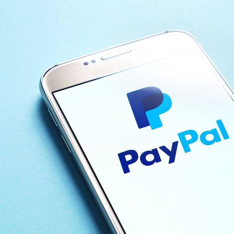 Phone with PayPal logo