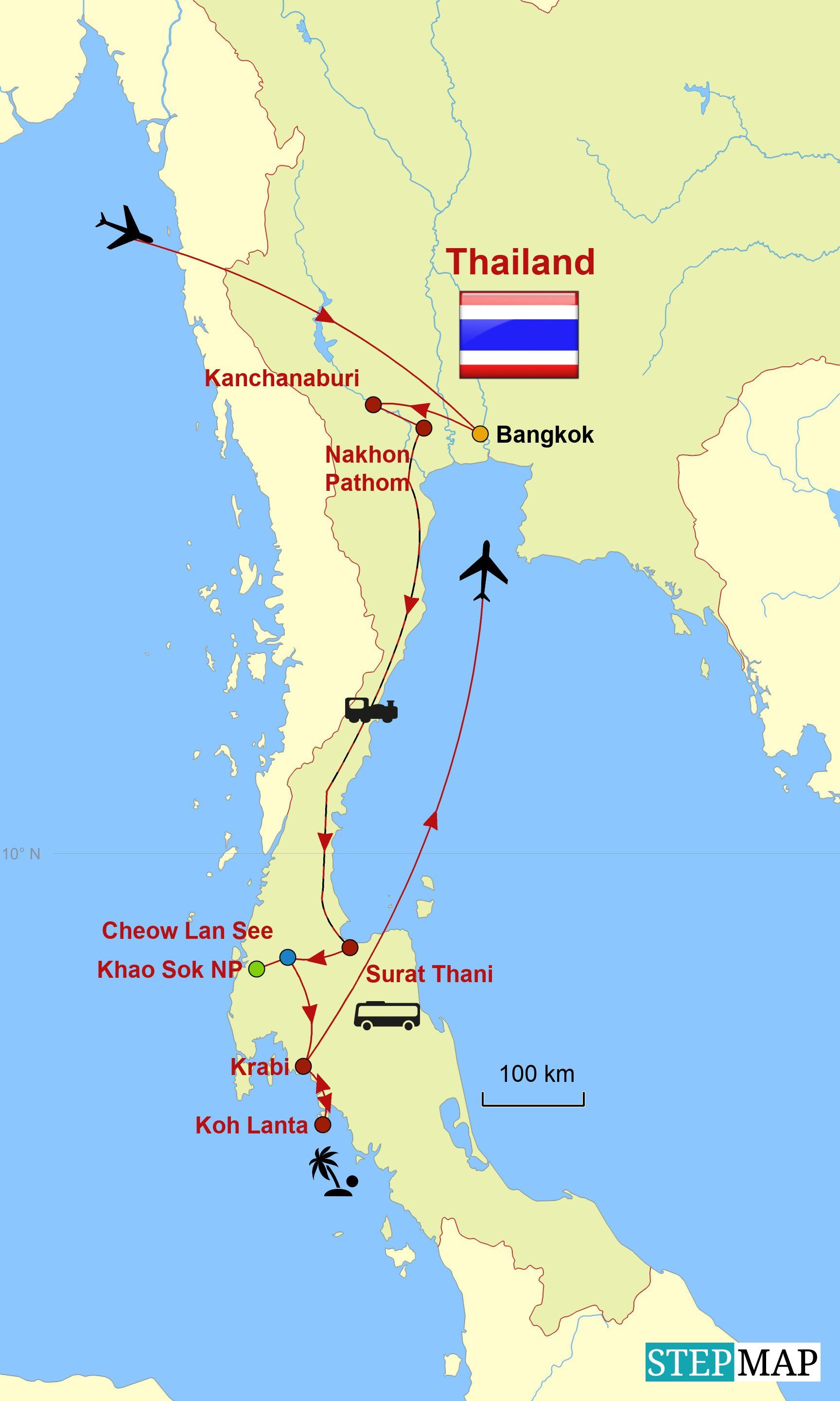 Thailand Rundreise von Bangkok in den Süden 19 Tage