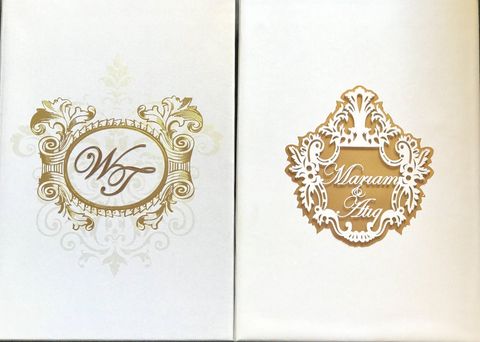 Custom Laser cut logo, Initial, Names.Gold plate printing