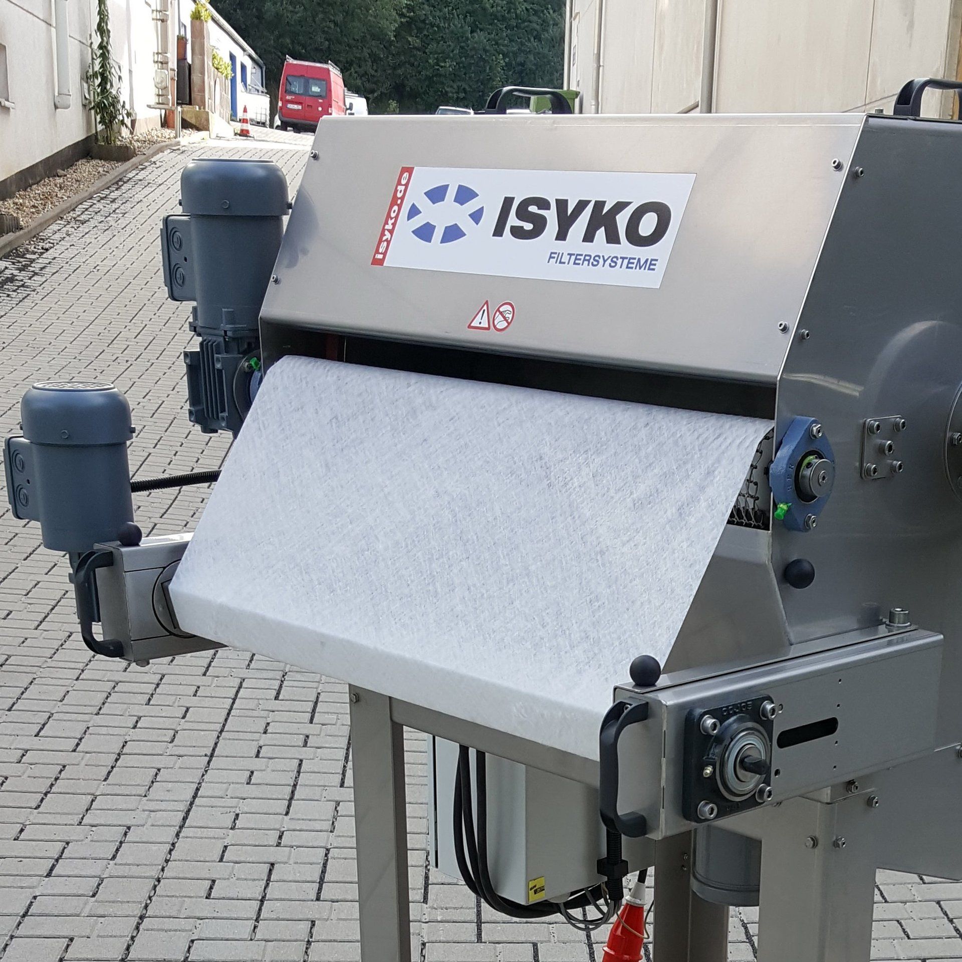 Schmutzvlies Aufwickelung für Bandfilter von ISYKO Filtersysteme