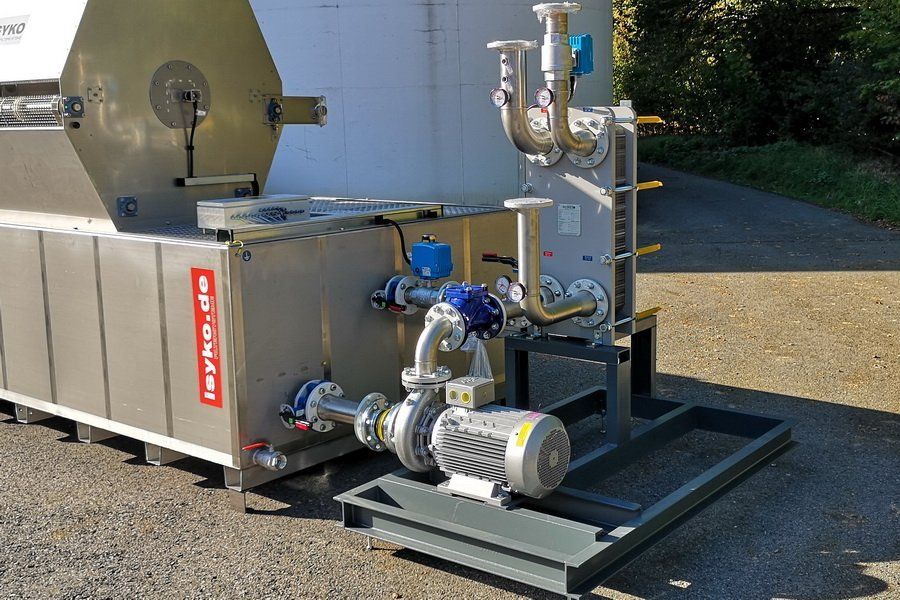 Temperierstation mit Pumpen und Wärmetauscher von ISYKO Filtersysteme Temperierstation, Kühlstation, KSS Kühlung, Wärmetauscher von ISYKO Filtersysteme