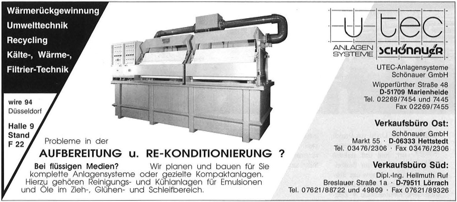 Schönazer GmbH Marienheide Messe WIRE 1994
