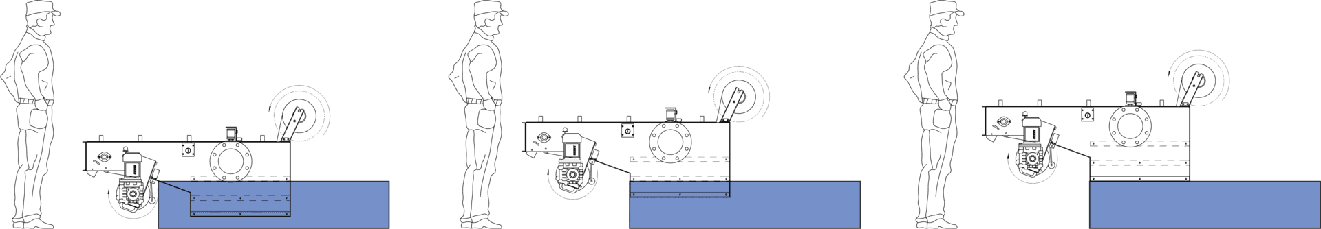 Schrägbandfilter, Schrägbettfilter, zum Einbau in KSS Behälter von ISYKO Filtersysteme Schrägbandfilter, Schrägbettfilter, Muldenfilter zum Einbau in KSS Behälter von ISYKO Filtersysteme