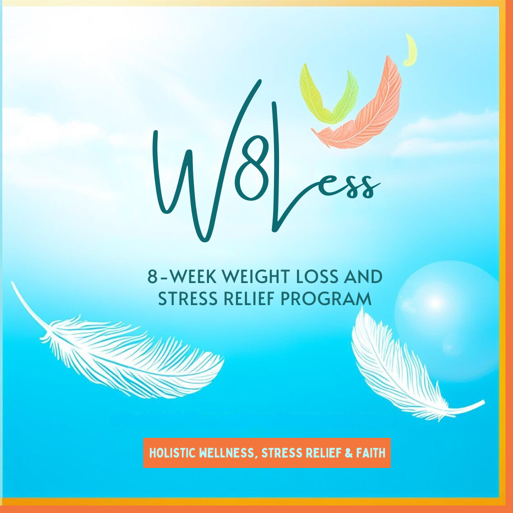 W8Less Weight Loss and Stress Relief Program, journal and tracker, 1:1 faith-based women's weight loss coaching