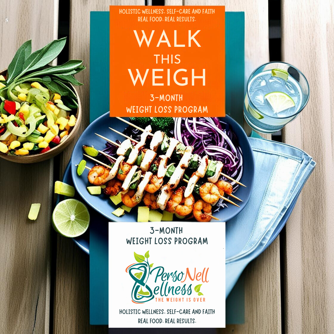 Holistic Weight Loss Program, 3-month weight loss coaching program, eat healthy, great tasting food and lose weight fast and healthy. Real food, real results.