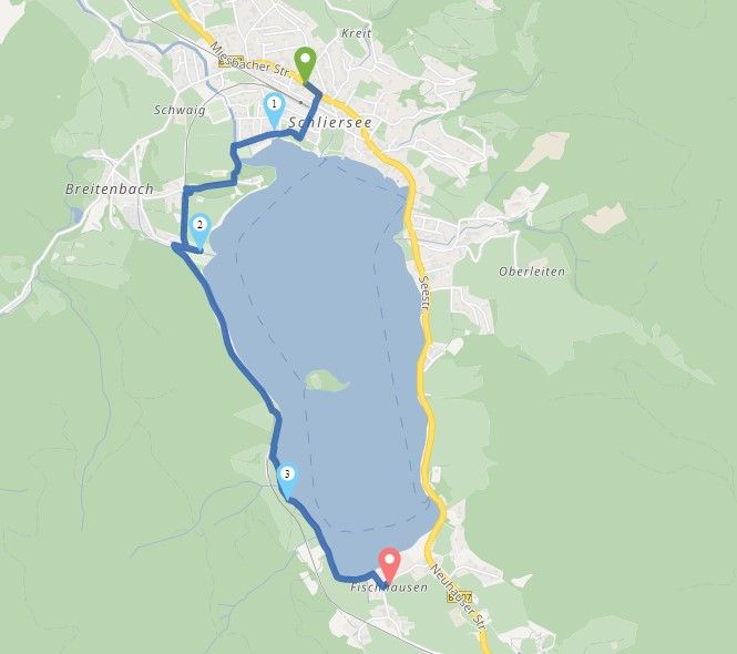 Karte rund um den Schliersee Karte rund um den Schliersee