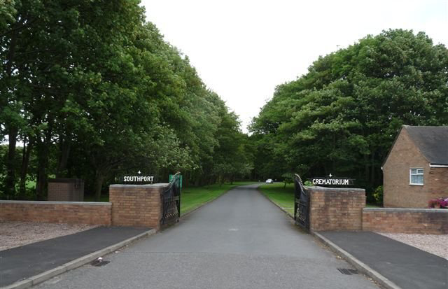 Southport Crematorium entrance
