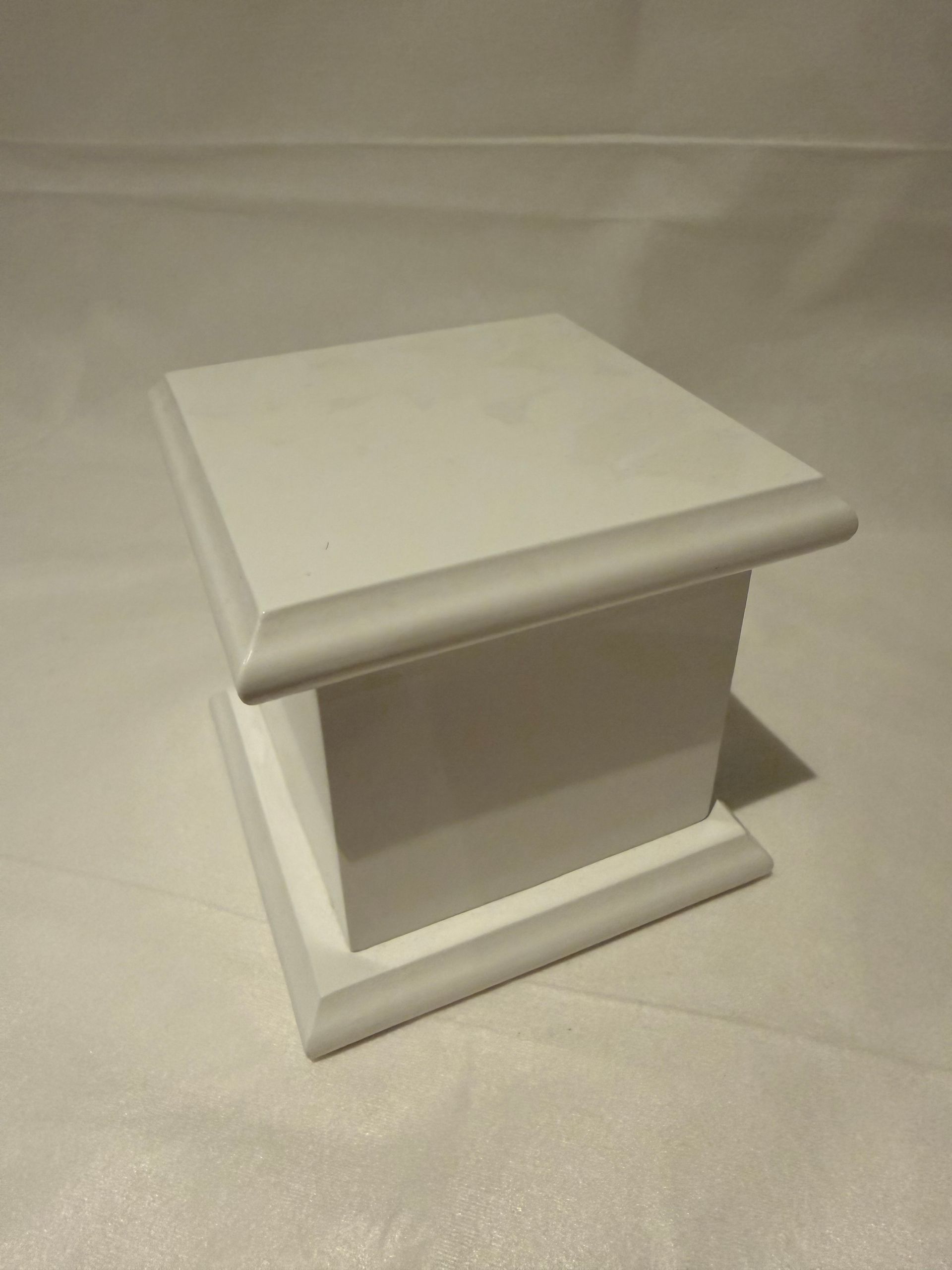 Mini keepsake white ashes casket
