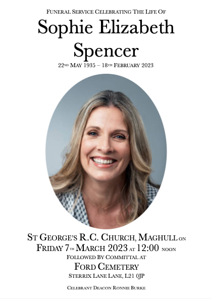 Funeral Service Sheet