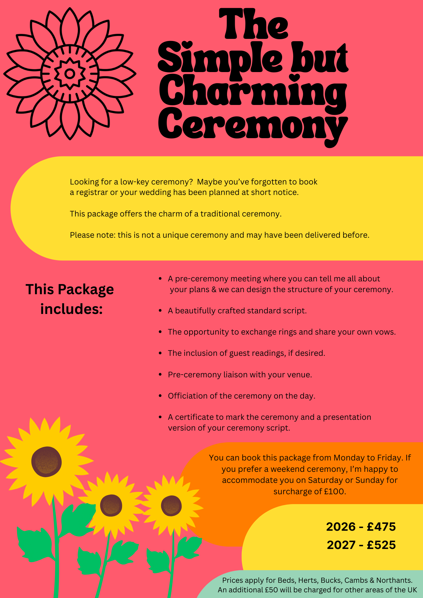 How much does a wedding celebrant cost