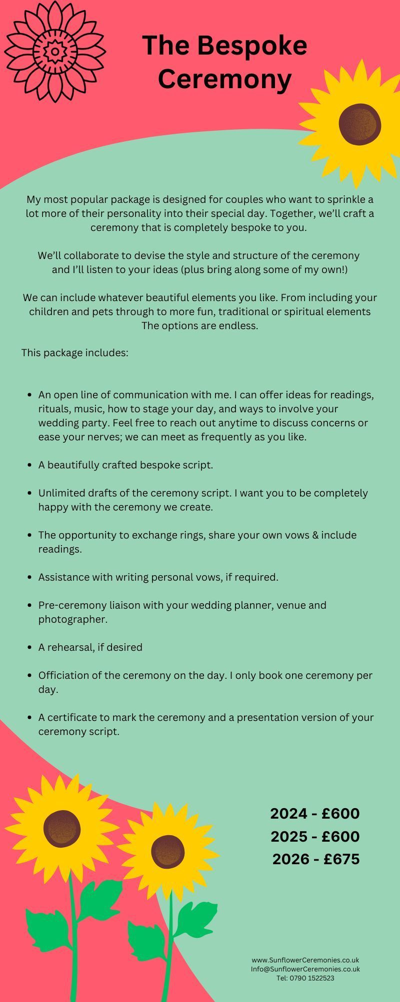 Celebrant Wedding Pricing