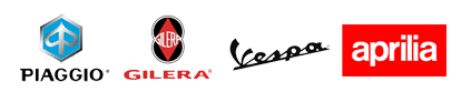 logos of Piaggio / Gilera / Vespa / Aprilia