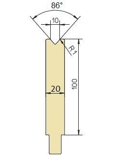 Unterwerkzeug 86° Gesenkweite 10mm