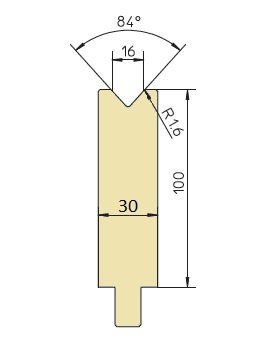 Abkantmatrize 84° V16
