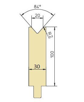 Abkantmatrize 84° V20