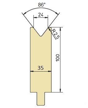 V24 ABH-Matrize Typ Trumpf 86°