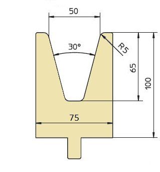 Abkantwerkzeug 30° V50 H100