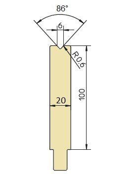 Matrize 86° Gesenkweite 6mm