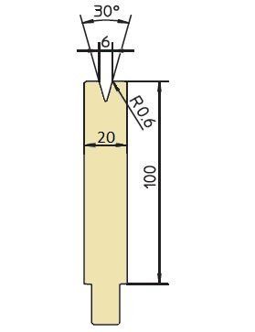 Unterwerkzeug V6 30°