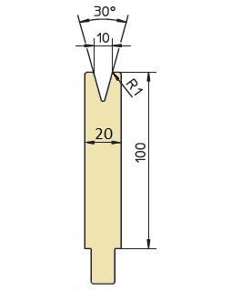 Unterwerkzeug 30° V10